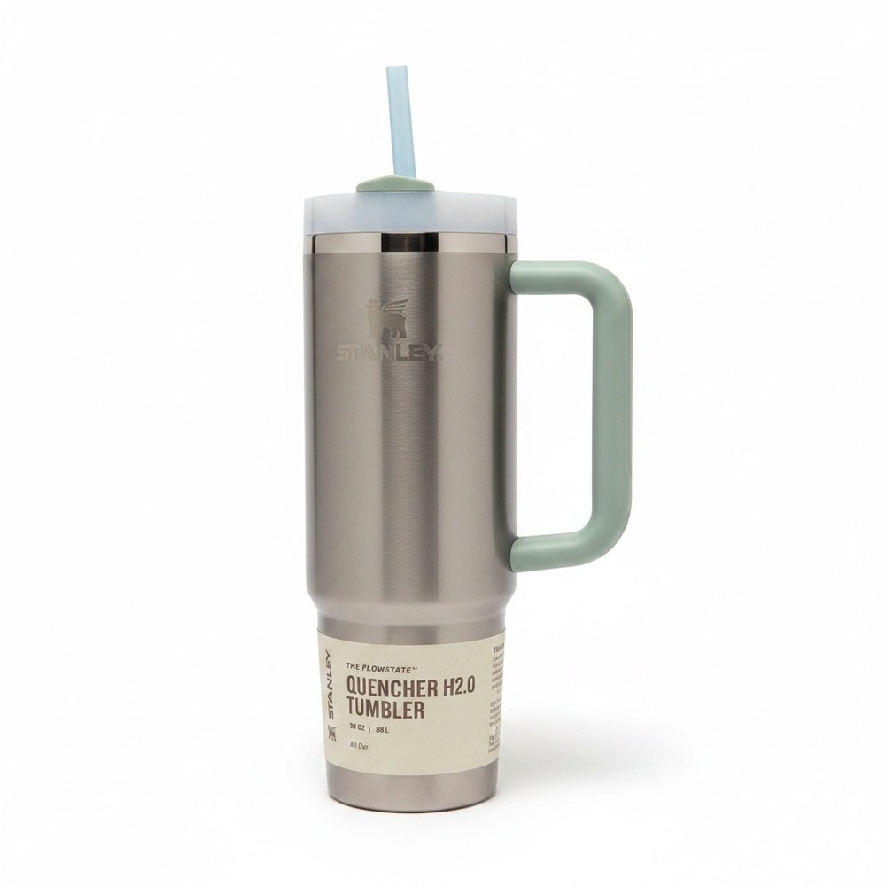 Stanley Quencher H2.0 FlowState Tumbler 30oz Stainless Steel Sage Green Accent